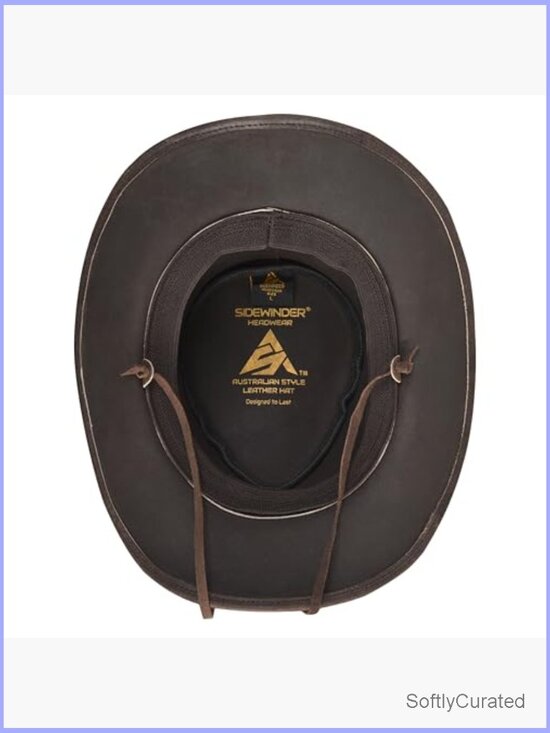 Genuine Suede Leather Cowboy Hat Wide Brim Shapeable Unisex Adult